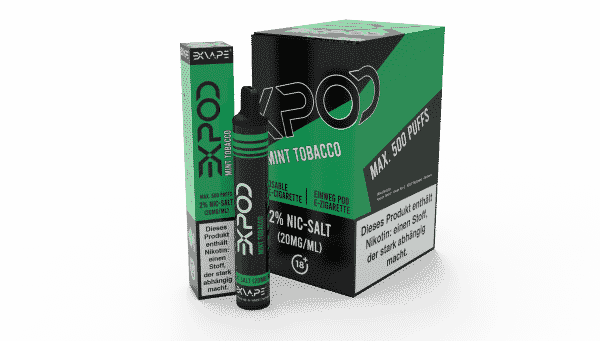 EXVAPE EXPOD Einweg E-Shisha Mint Tobacco 500 Züge