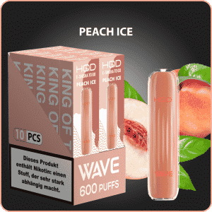 HQD WAVE 600 Züge Einweg Peach Ice