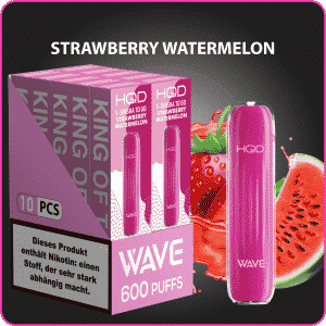 HQD WAVE 600 Züge Einweg Strawberry Watermelon