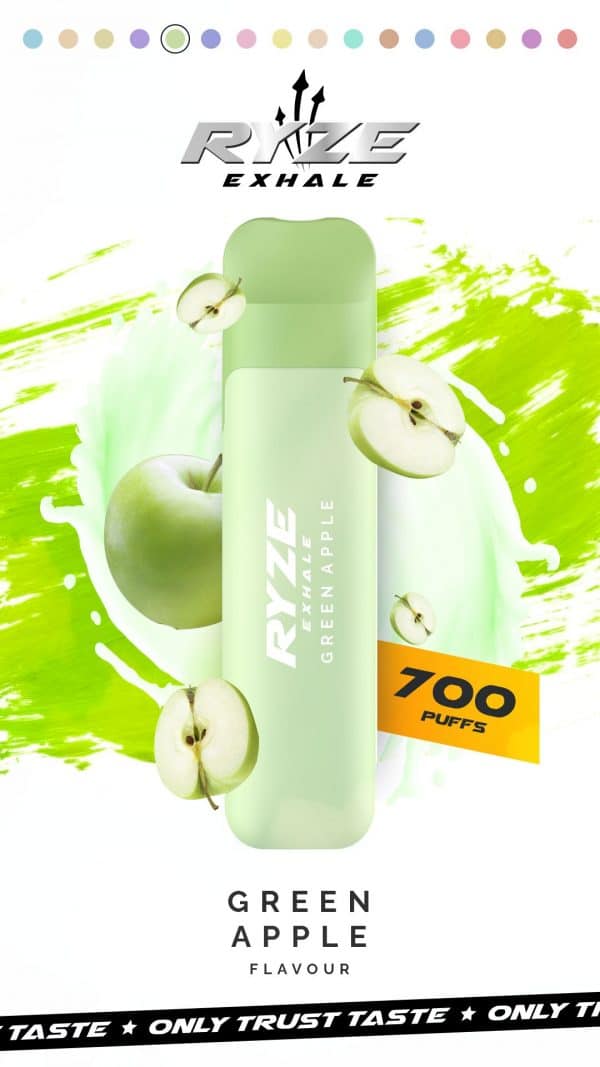 RYZE EXHALE 700 Züge Green Apple