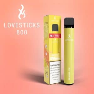 Lovesticks 800 Züge Einweg EShisha Banana Ice