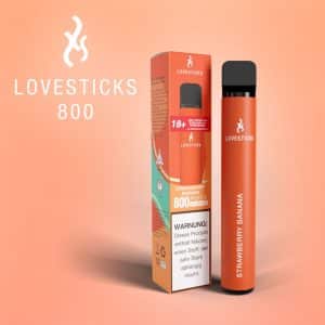 Lovesticks 800 Züge Einweg EShisha Strawberry Banana