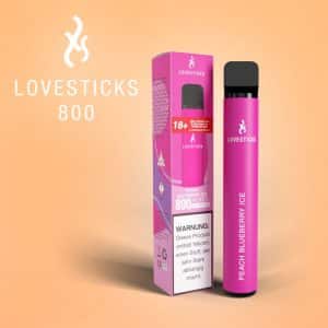 Lovesticks 800 Züge Einweg EShisha Peach Blueberry Ice