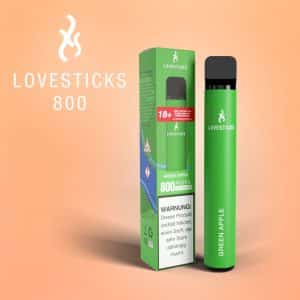 Lovesticks 800 Züge Einweg E-Shisha Green Apple