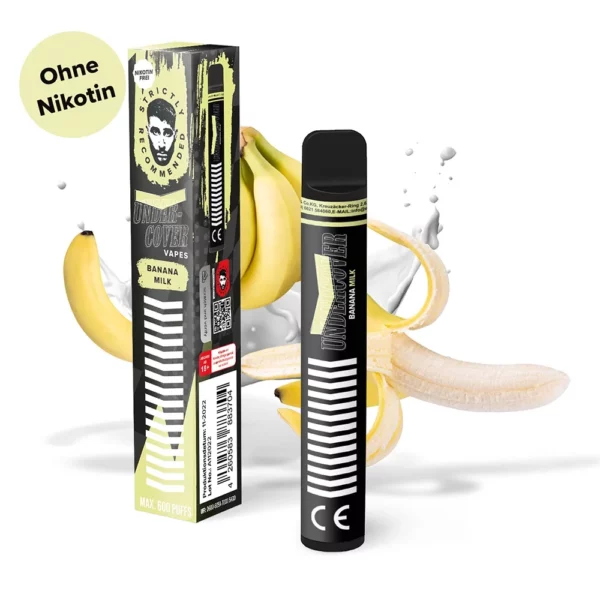 Undercover Vapes by Samra Banan Milk 600 Züge Ohne Nikotin