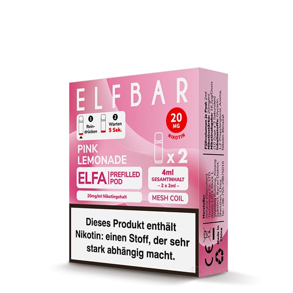 Elf Bar Elfa Pink Lemonade 2x Pods 600 Züge