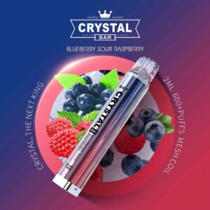 Crystal Bar – Einweg E-Shisha 600 Züge - Blueberry Sour Raspberry