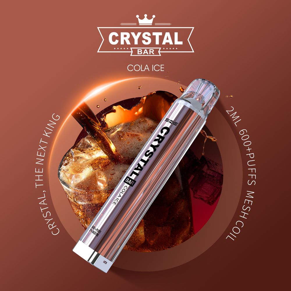 Crystal Bar – Einweg E-Shisha 600 Züge - Cola Ice