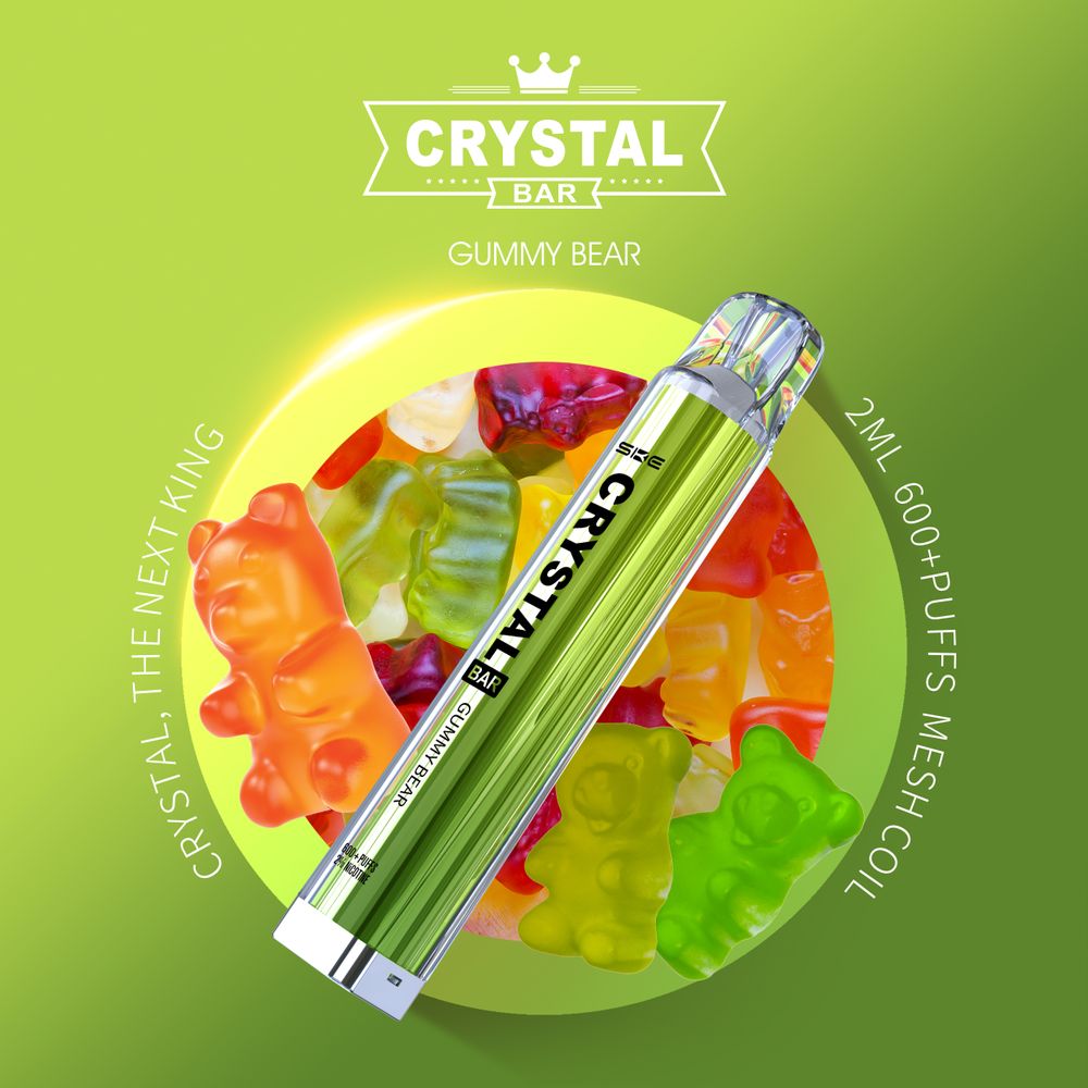 Crystal Bar – Einweg E-Shisha 600 Züge - Gummy Bear