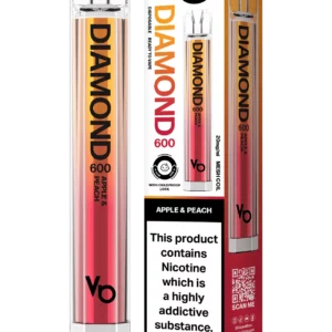 Vapes Bars Diamond 600 – Einweg E-Shisha 600 Züge - Apple Peach