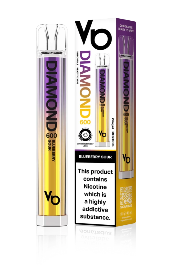 Vapes Bars Diamond 600 – Einweg E-Shisha 600 Züge - Blueberry Sour