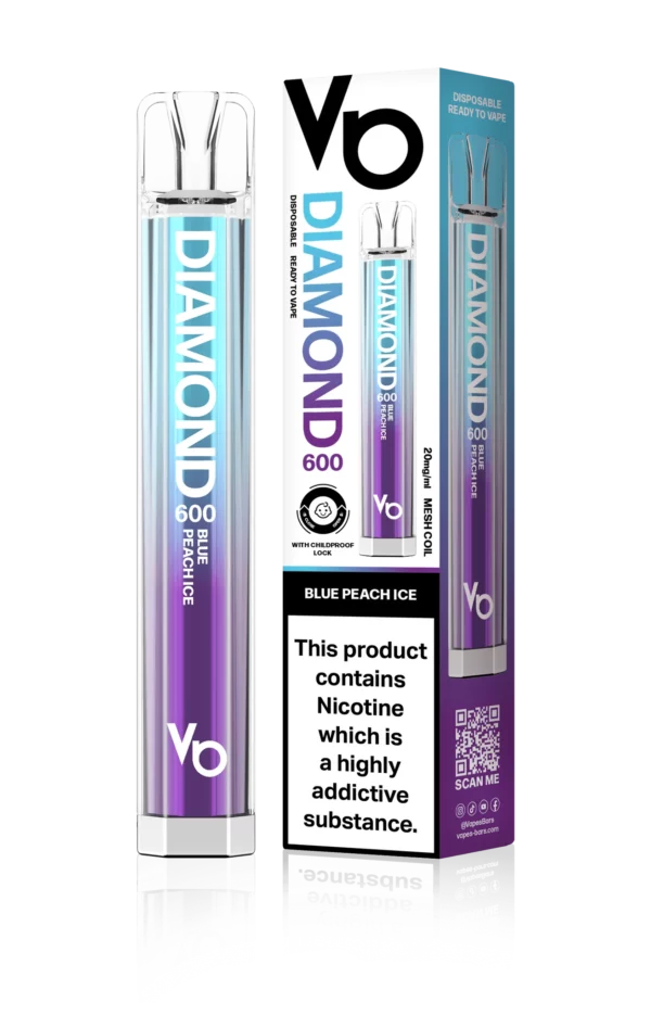 Vapes Bars Diamond 600 – Einweg E-Shisha 600 Züge - Blue Peach Ice