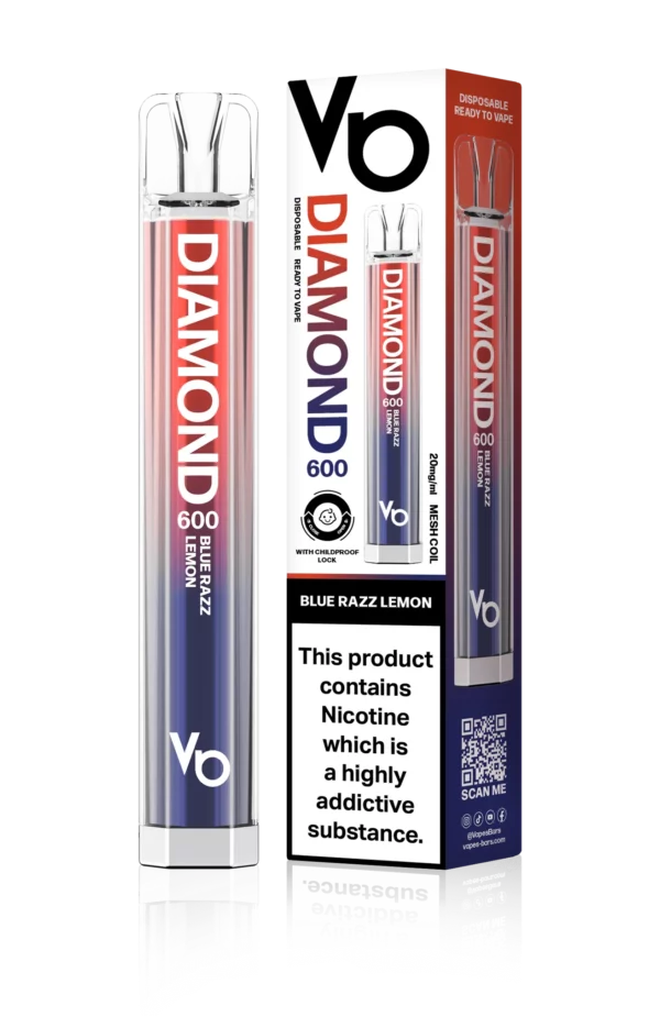 Vapes Bars Diamond 600 – Einweg E-Shisha 600 Züge - Blue Razz Lemon