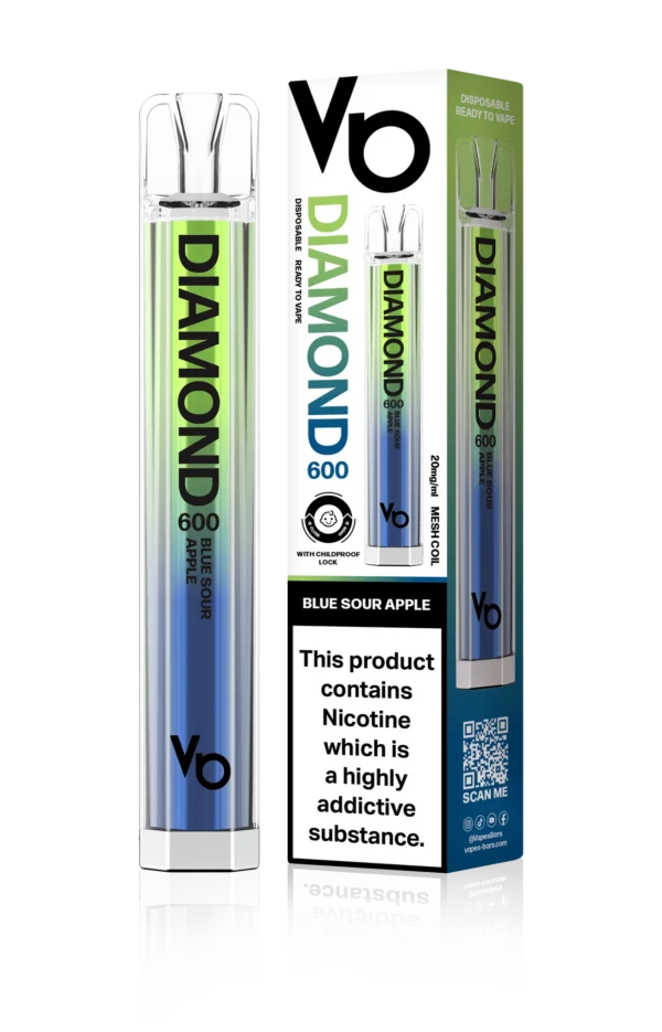 Vapes Bars Diamond 600 – Einweg E-Shisha 600 Züge - Blue Sour Apple