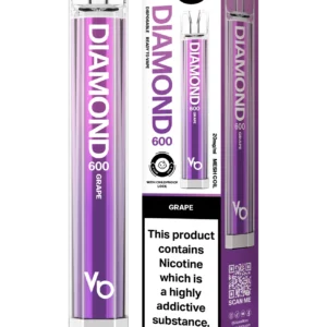 Vapes Bars Diamond 600 – Einweg E-Shisha 600 Züge - Grape