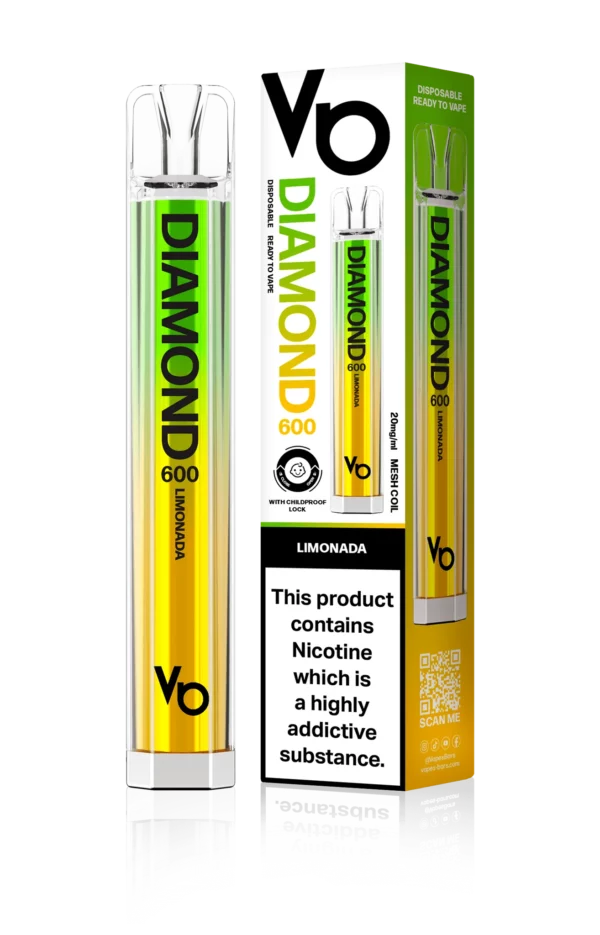 Vapes Bars Diamond 600 – Einweg E-Shisha 600 Züge - Limonada