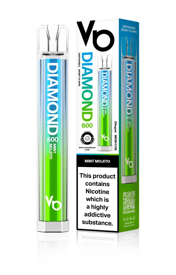 Vapes Bars Diamond 600 – Einweg E-Shisha 600 Züge - Mint Mojito