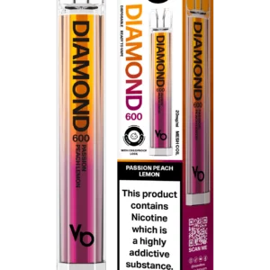 Vapes Bars Diamond 600 – Einweg E-Shisha 600 Züge - Passion Peach Lemon