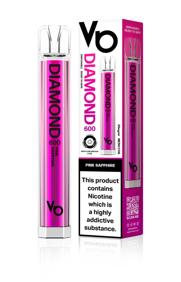 Vapes Bars Diamond 600 – Einweg E-Shisha 600 Züge - Pink Sapphire