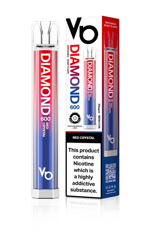 Vapes Bars Diamond 600 – Einweg E-Shisha 600 Züge - Red Crystal