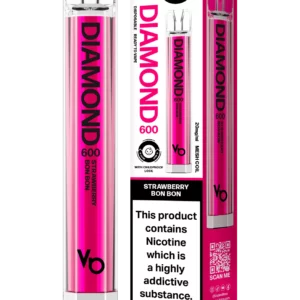 Vapes Bars Diamond 600 – Einweg E-Shisha 600 Züge - Strawberry Bon Bon