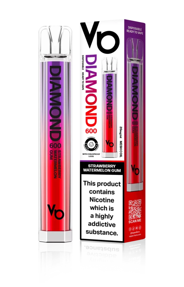 Vapes Bars Diamond 600 – Einweg E-Shisha 600 Züge - Strawberry Watermelon Gum