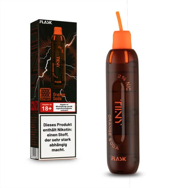 Tiiny Flask – Einweg E-Shisha 600 Züge - Orange Soda