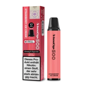 Innocigs 500 – Einweg E-Shisha 600 Züge - Strawberry Ice Cream