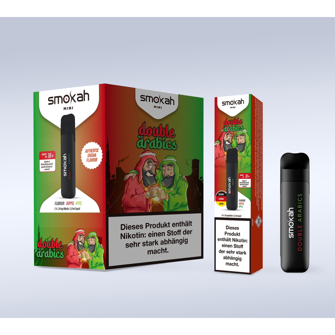 Smokah Glamee – Einweg E-Shisha 600 Züge - Double Arabics