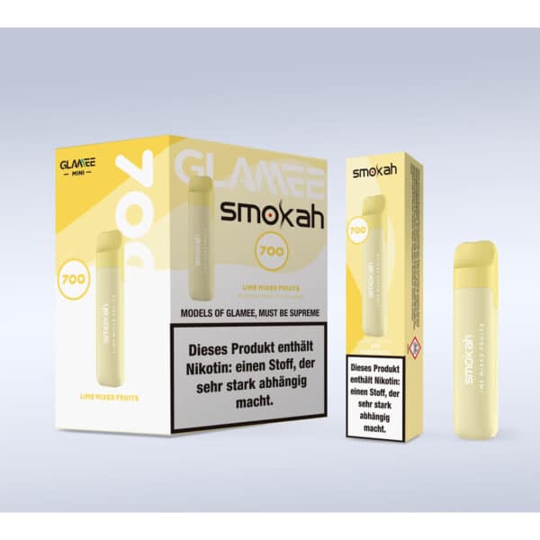 Smokah Glamee – Einweg E-Shisha 600 Züge - Lime Mixed Fruit