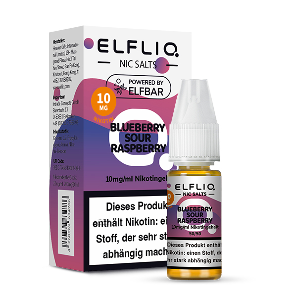 Elf Bar ElfLiq - Liqiud - 10mg - Blueberry Sour Raspberry