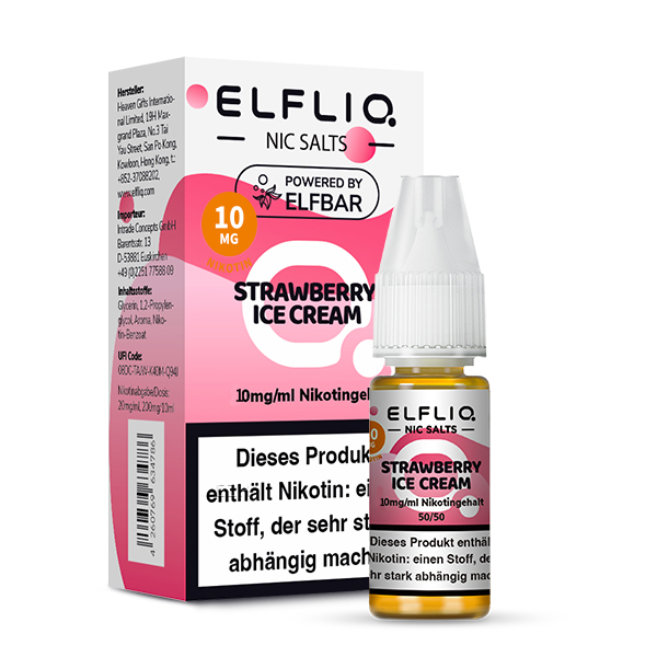 Elf Bar ElfLiq - Liqiud - 10mg - Strawberry Ice Cream