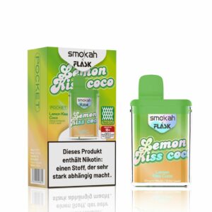 Smokah + Flask – Einweg E-Shisha 600 Züge - Lemon Kiss coco