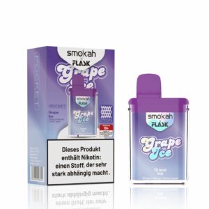 Smokah + Flask – Einweg E-Shisha 600 Züge - Grape Ice