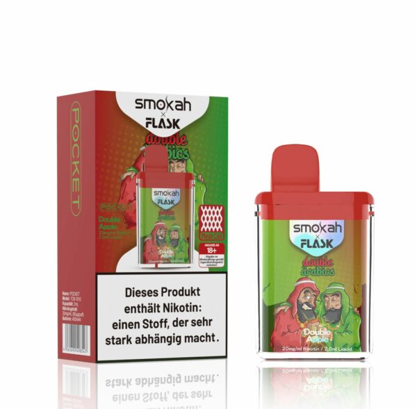 Smokah + Flask – Einweg E-Shisha 600 Züge - Double Arabics