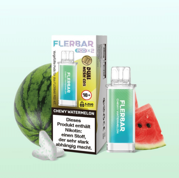 Flerbar Pod 2x 600 Züge Chewy Watermelon