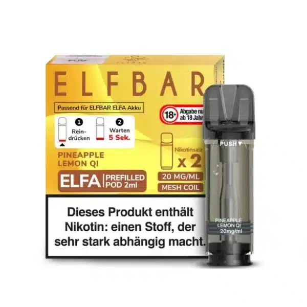 Elf Bar Elfa 2x 600 Züge Pineapple Lemon