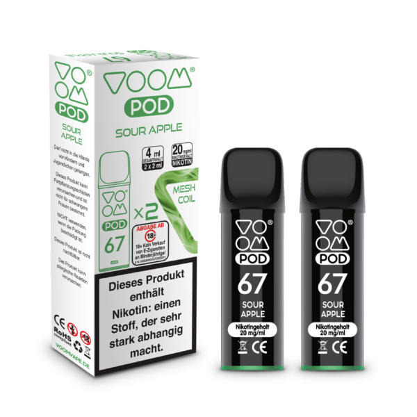 Voom Pod Sour Apple 2x 600